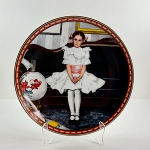 Vintage 1986 Rockwell Collectible Plate: &quot;Sitting Pretty?&quot; Bradford Exchange
