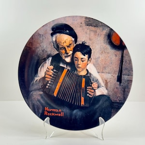 Vintage 1981 Bradford Exchange - Knowles - Rockwell Heritage Series - The Music Maker Limited Edition Collectible Plate