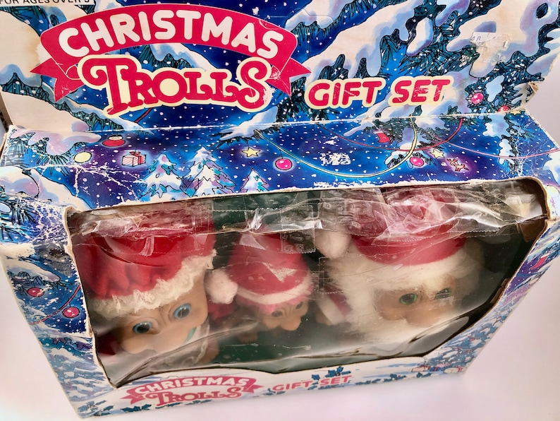 Vintage 1970s Christmas Trolls Gift Set by Toys N' Things Etsy
