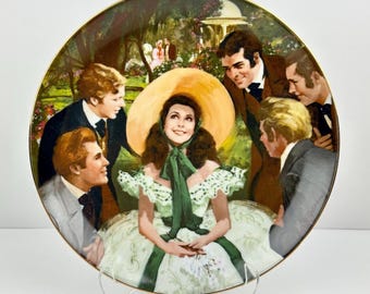 Scarlett & Her Suitors Collectible Plate – Gone With Wind Golden Anniversary (1988)