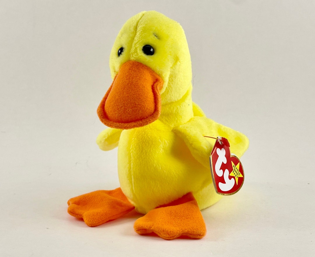 Vintage Copyright 1993 TY Beanie Babies Collection Quackers the Duck W