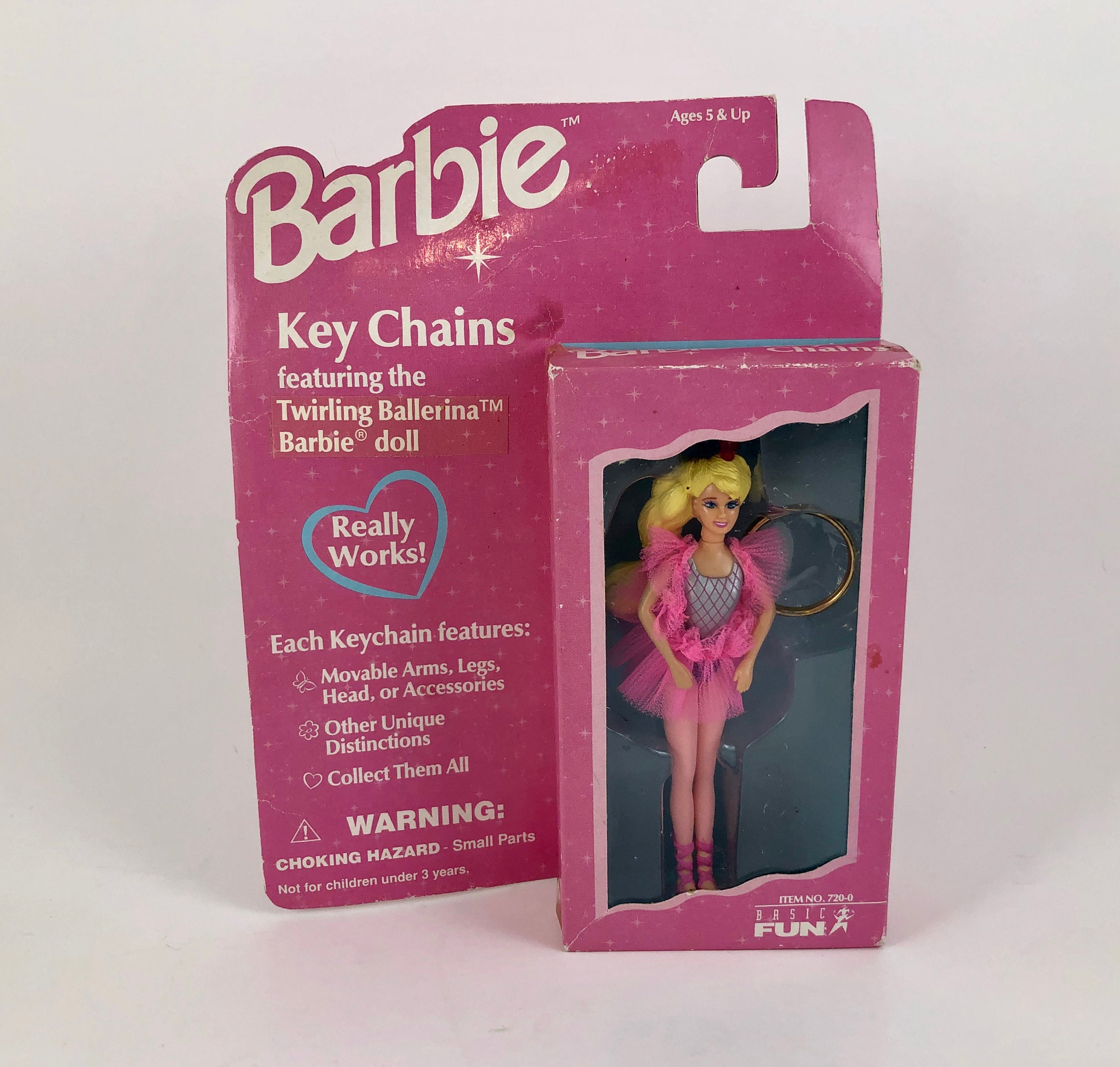Mini Etch A Sketch vintage Toy Key Chain Ring WORKS Basic Fun Inc 1994