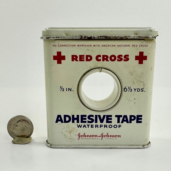 Vintage 1950s Johnson & Johnson - Red Cross Waterproof Adhesive
