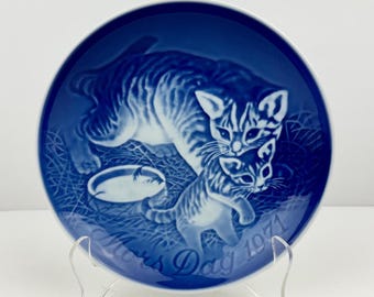 Vintage 1971 Bing & Grondahl Mother's Day Plate - Cat and Kitten