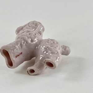 Vintage 1950s Pink Porcelain Poodle Dog Figurine Free Shipping image 8