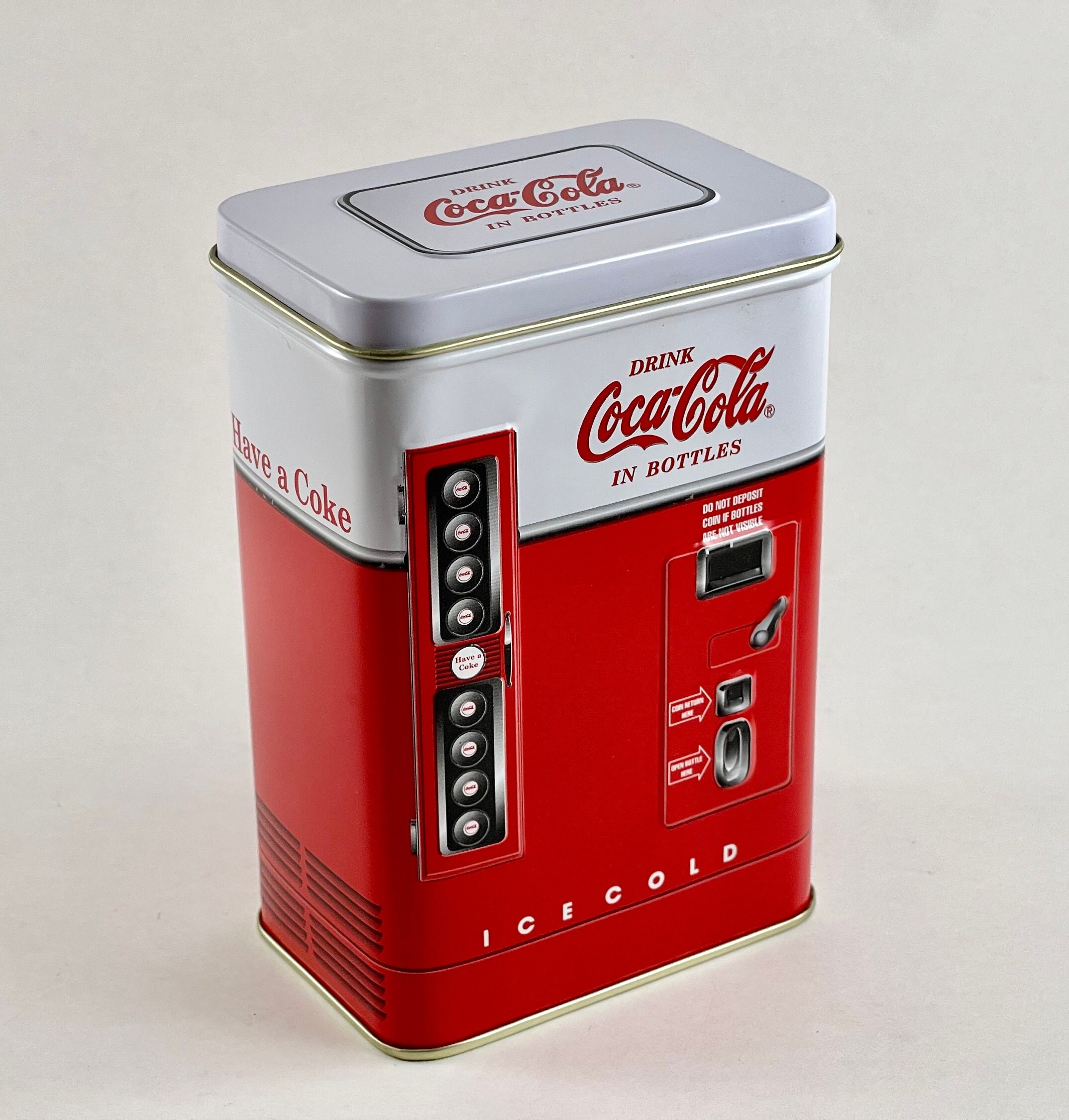 Vintage 1996 Coca-cola Vending Machine Decorative Tin - Etsy