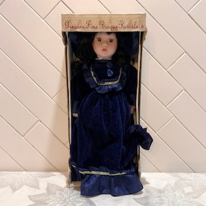 Buy Soft Expressions Porcelain Bisque Doll Country Girl Blue Dress Online  in India 