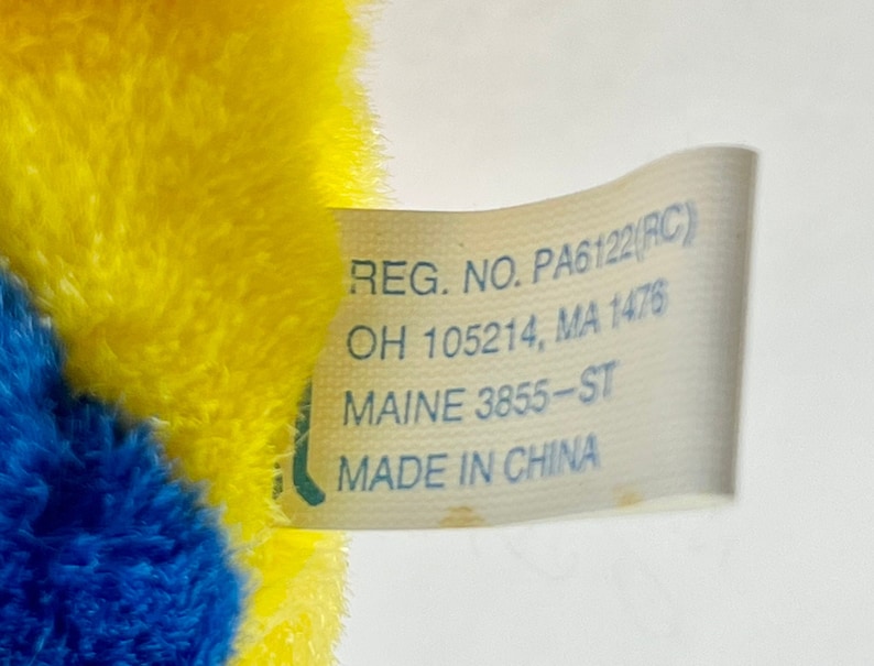 Vintage Copyright 1994 MJC - Swibco Puffkins - Jules The Striped Fish Plush Style 6692 bild 8