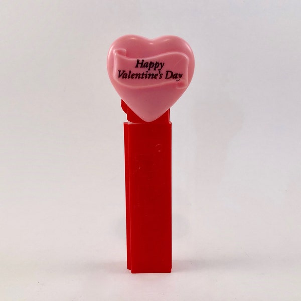 Vintage 1996 Happy Valentine's Day Pink Heart Red Body No Feet 4.9 Pez Dispenser - Free Shipping