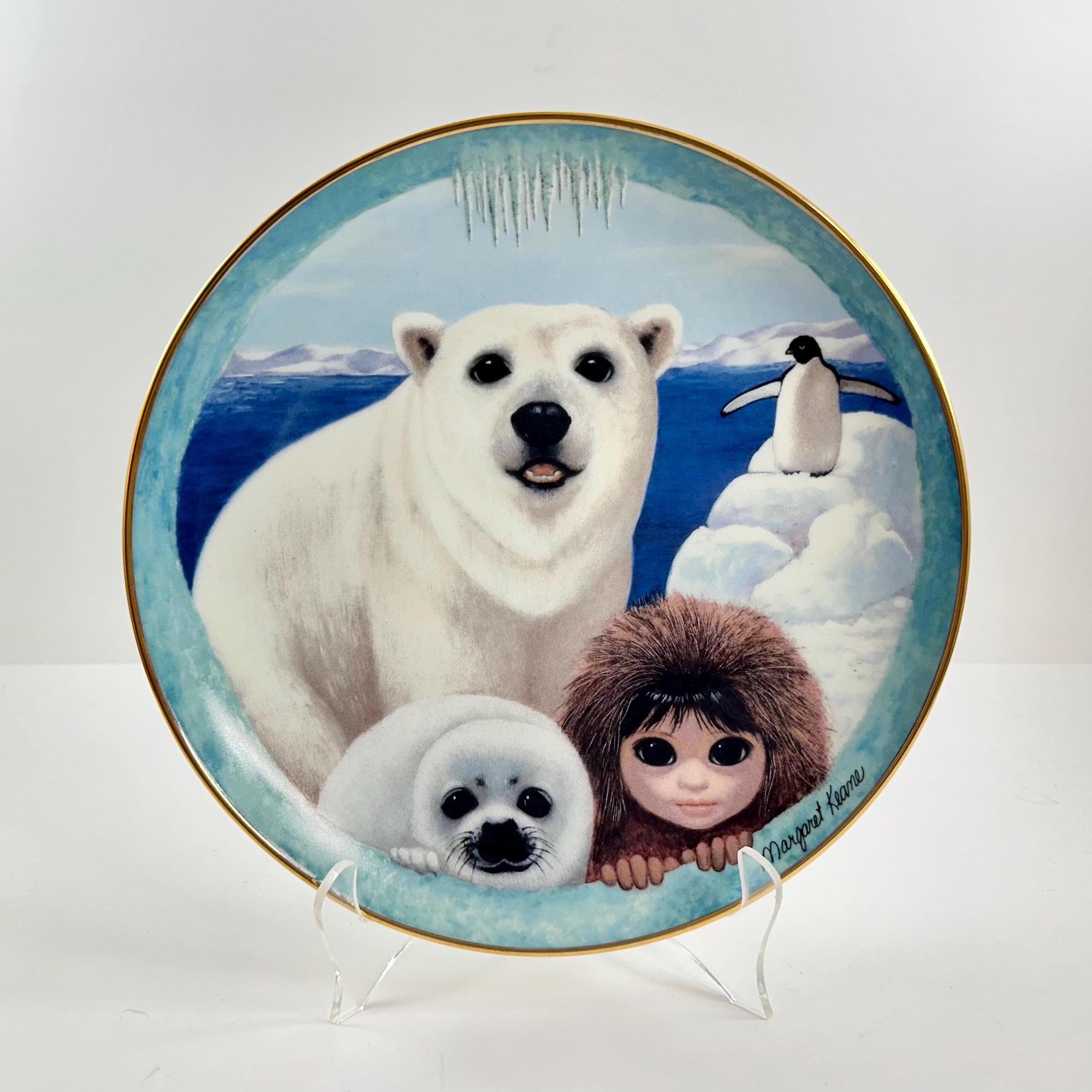 Margaret Keane Collectible Plate: Pu's Polar Playground, Franklin