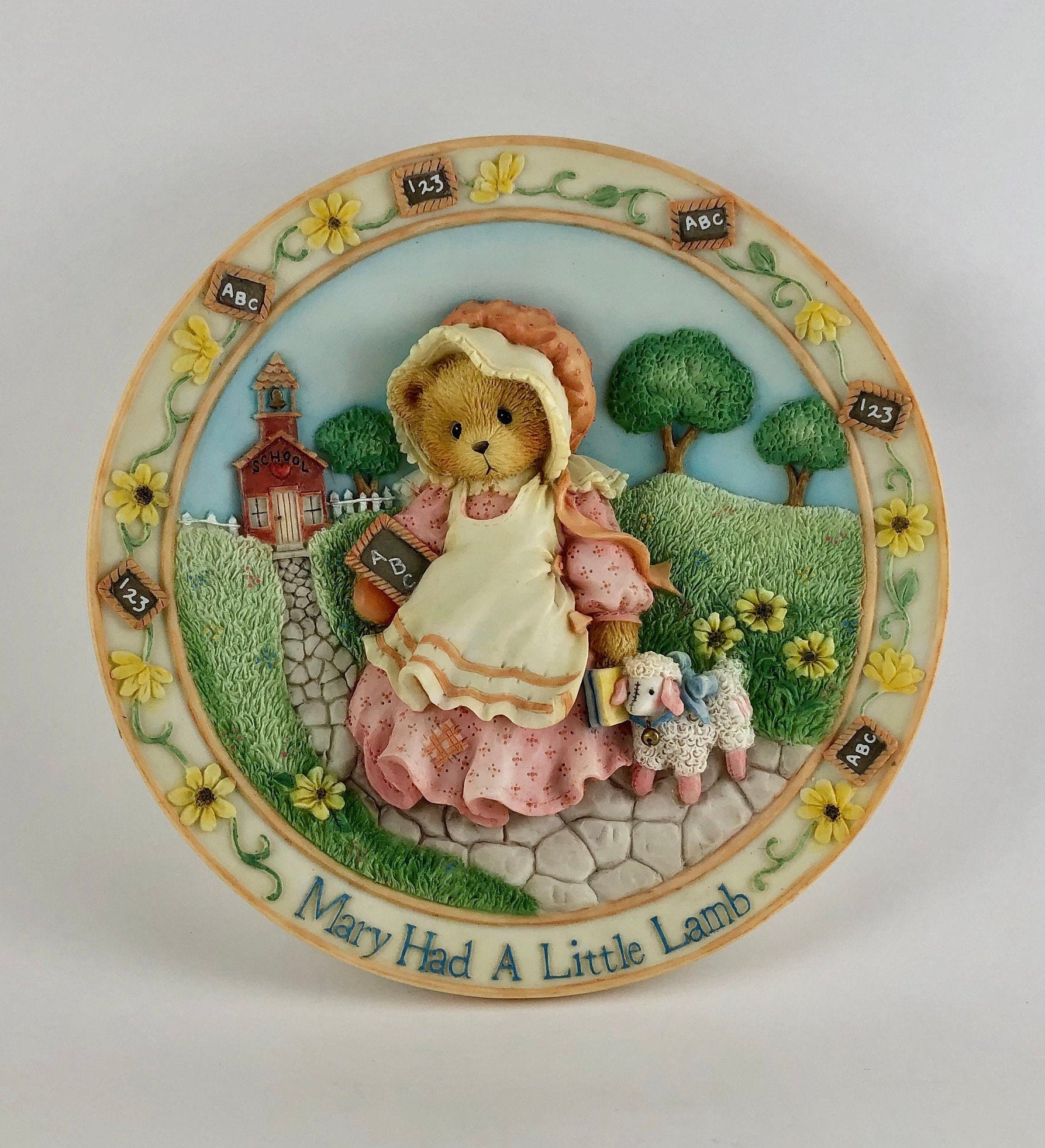 Vintage 1994 Cherished Teddies Plate by Enesco Designed by