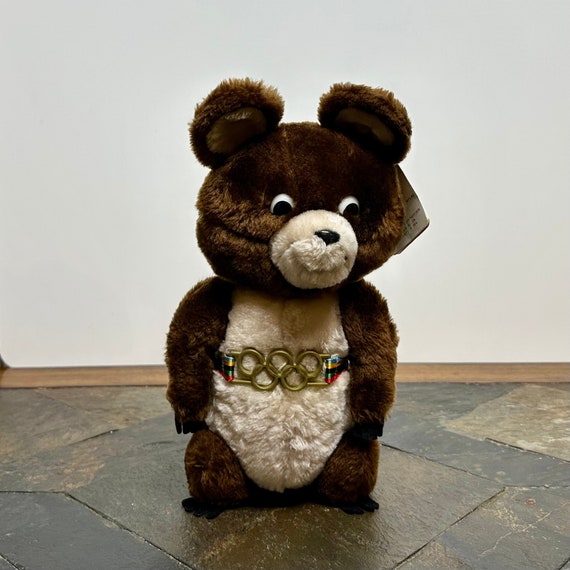 Vintage 1980 R Dakin and Co - Misha Bear Moscow Olympics Official