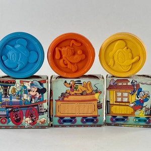 Vintage 1990 Avon Products Inc - Set of 3 Disney Mickey & Friends Soap Featuring Mickey Mouse, Pluto and Donald Donald