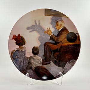 Norman Rockwell Collector Plate: The Shadow Artist, Bradford Exchange 1987