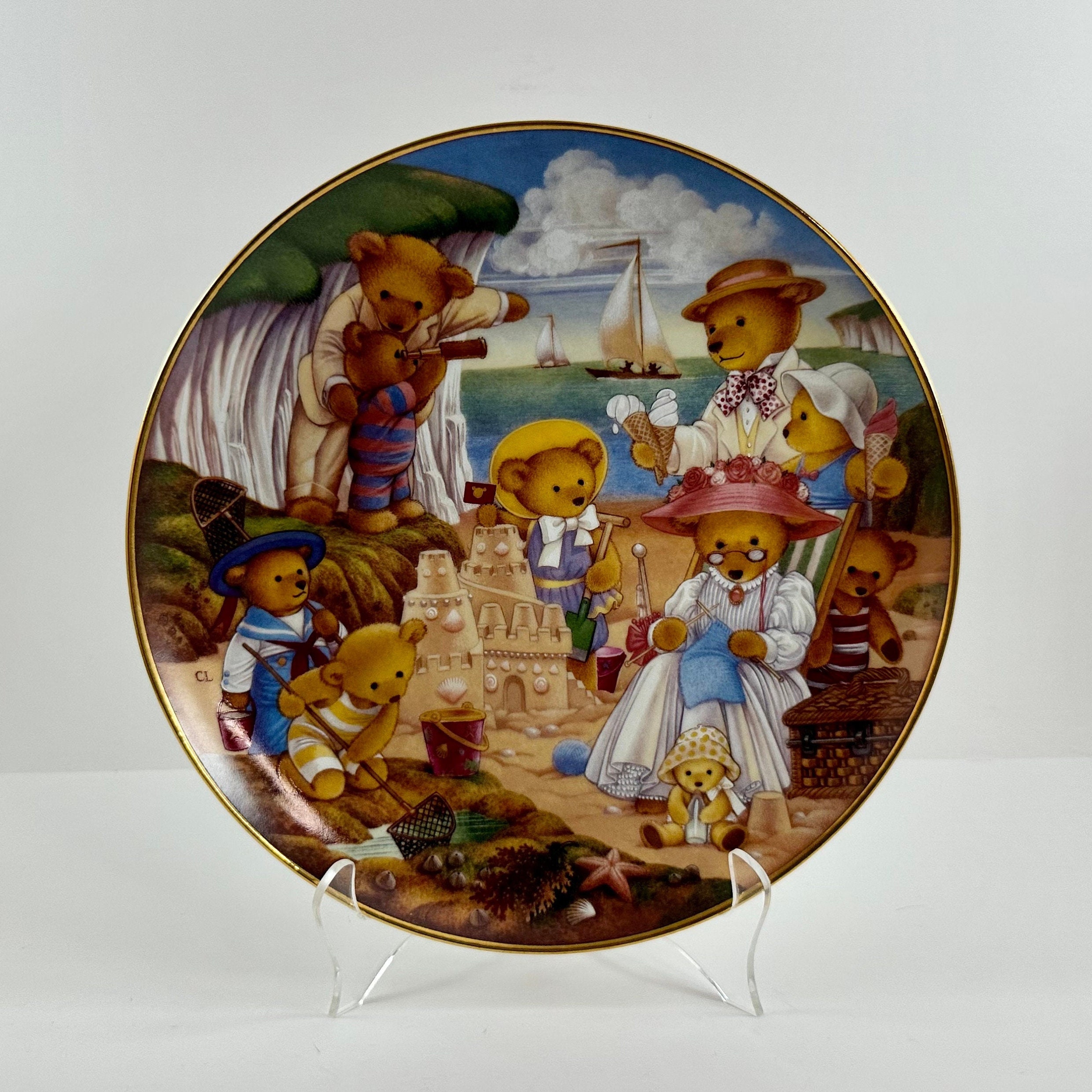 Franklin Mint Teddy Bear Plate Collection - Etsy