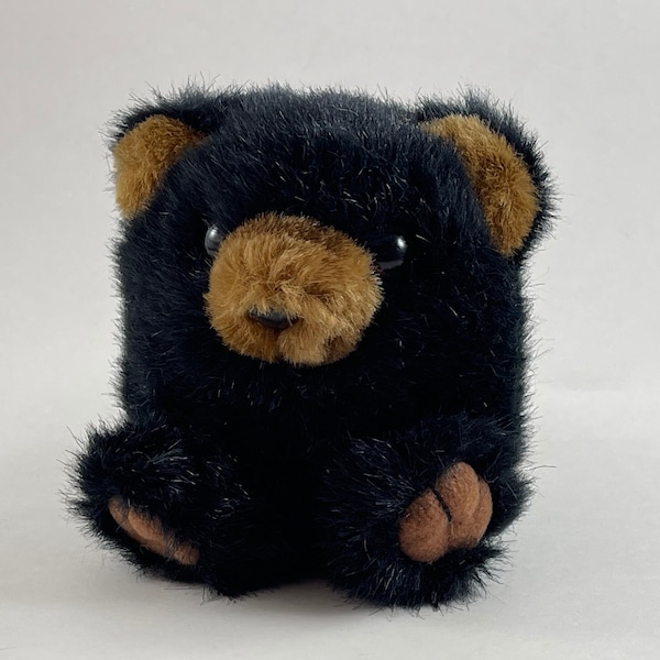 Vintage Copyright 1994 MJC - Swibco Puffkins - Benny The Black Bear Plush Style 6603 - Free Shipping