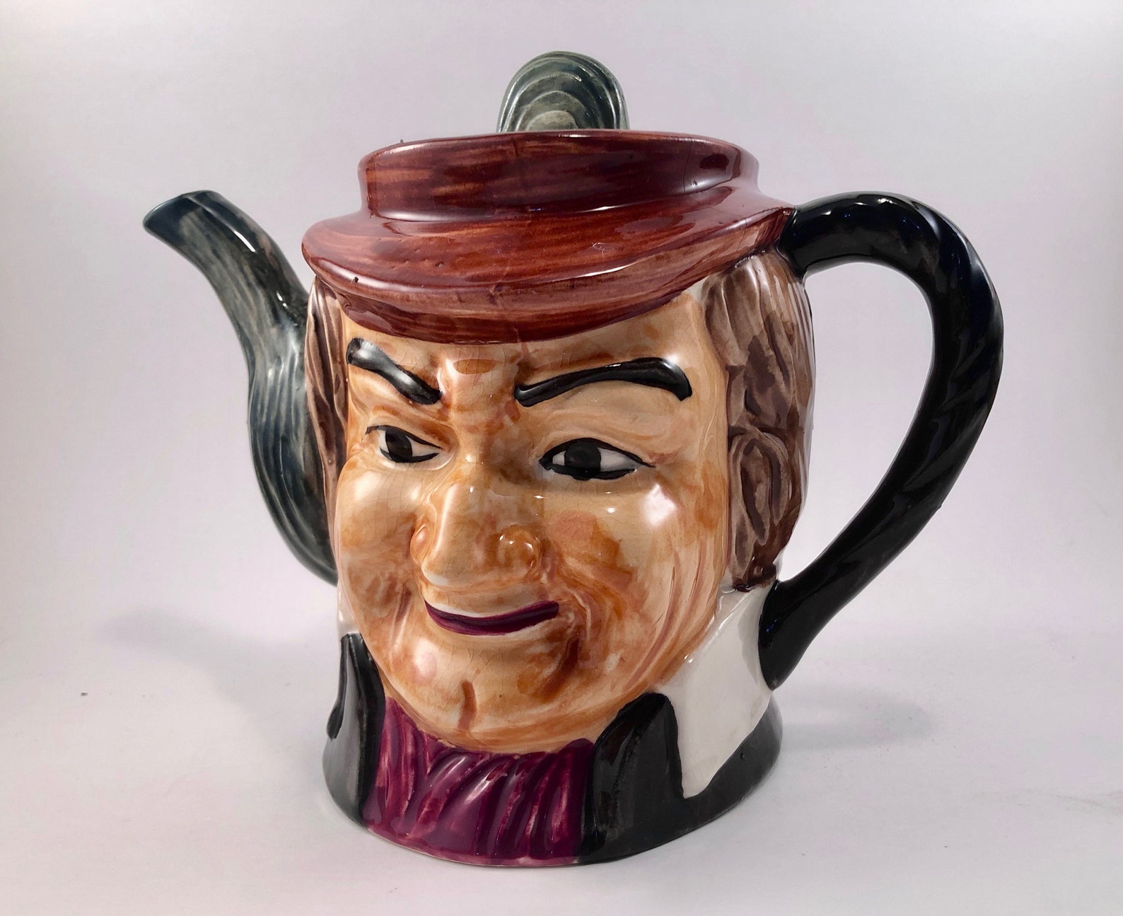 Vintage 1950s Toby Character Teapot W/lid Made in Japan FREE Etsy