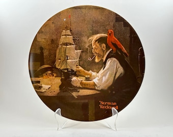 Vintage 1980 Bradford Exchange - Knowles - Rockwell Heritage  Series - The Ship Builder Limited Edition Collectible Plate - Free Shipping