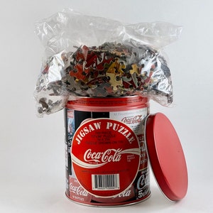 Vintage 1993 The Coca Cola Company - Coca Cola Brand Jigsaw Puzzle Collectible Tin - Free Shipping