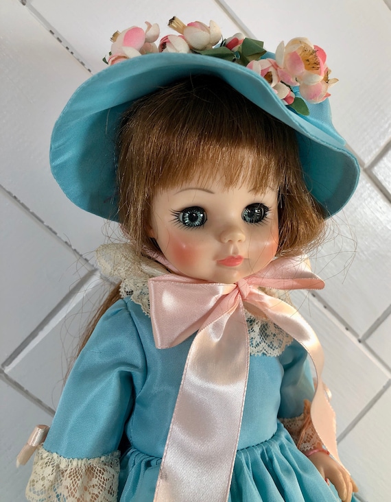 【antique doll】lithograph vintage Vintage 1969 Effanbee Doll Corp 19 Inch Vinyl Baby Doll With