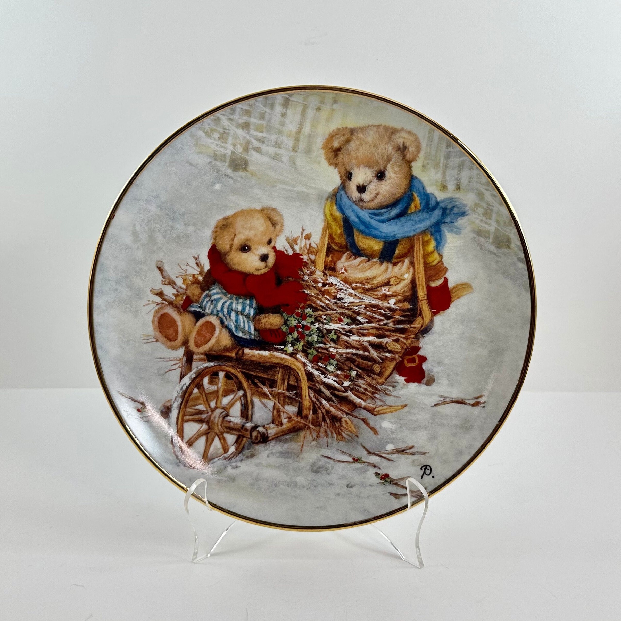 Franklin Mint Teddy Bear Plate Collection - Etsy