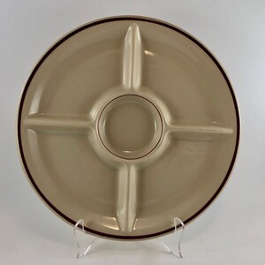 Vintage 1930s Jackson China - Jac-Tan Vitrified Restaurant Ware 4-Section Divided Grill Plate