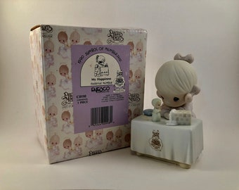 Vintage 1990 Precious Moments Figurine: My Happiness Enesco