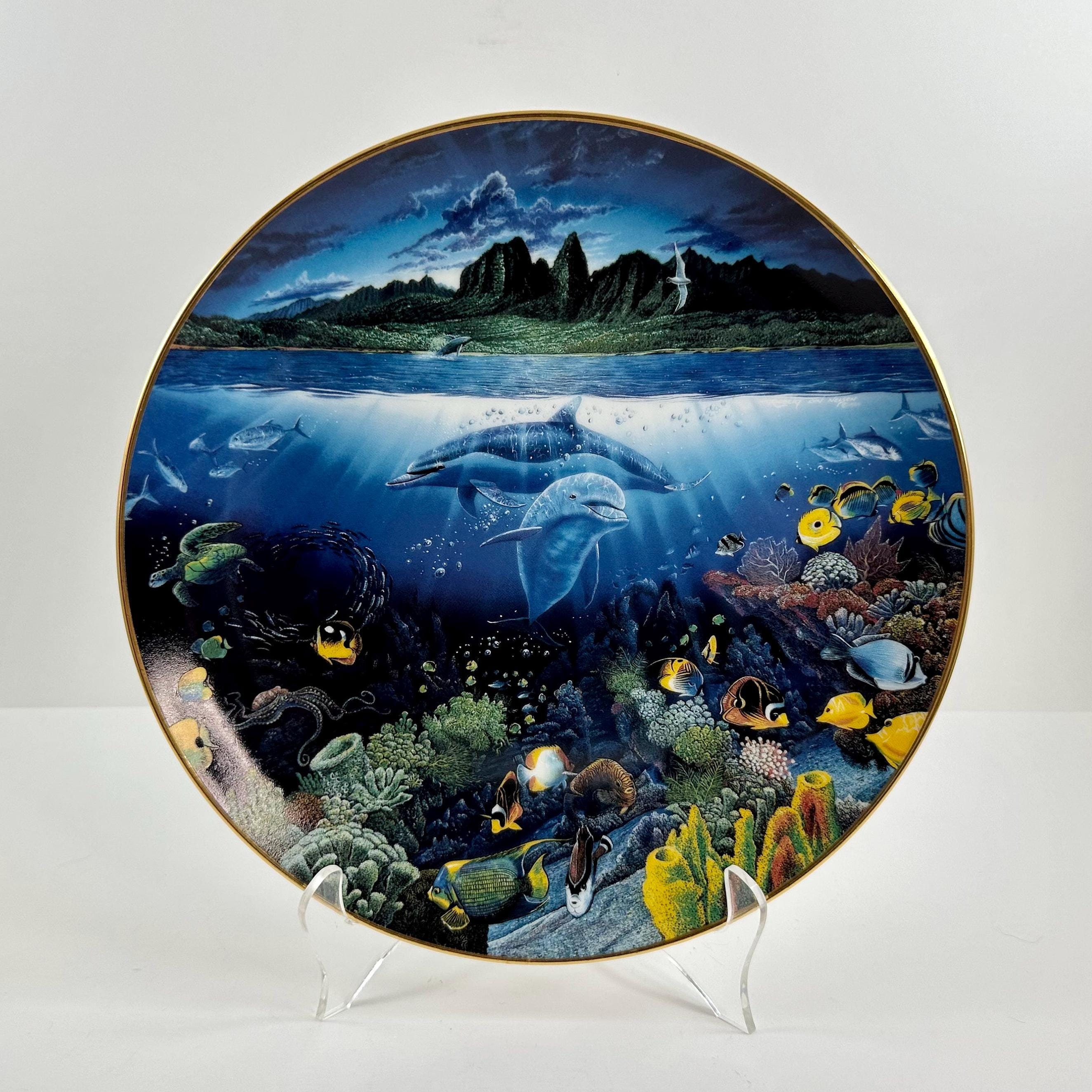 Vintage Danbury Mint Collector Plate: Underwater Paradise