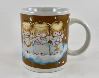 Vintage 1990s Houston Harvest Gift Products - Hallmark -  Musical Angels Christmas Mug