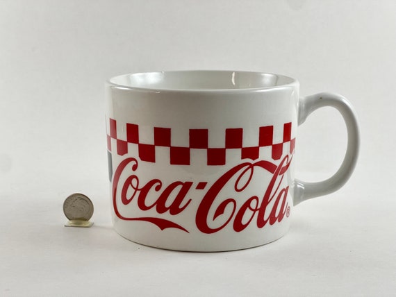 Vintage 1997 Coca-cola Checkerboard Mug - Gibson Housewares - Etsy