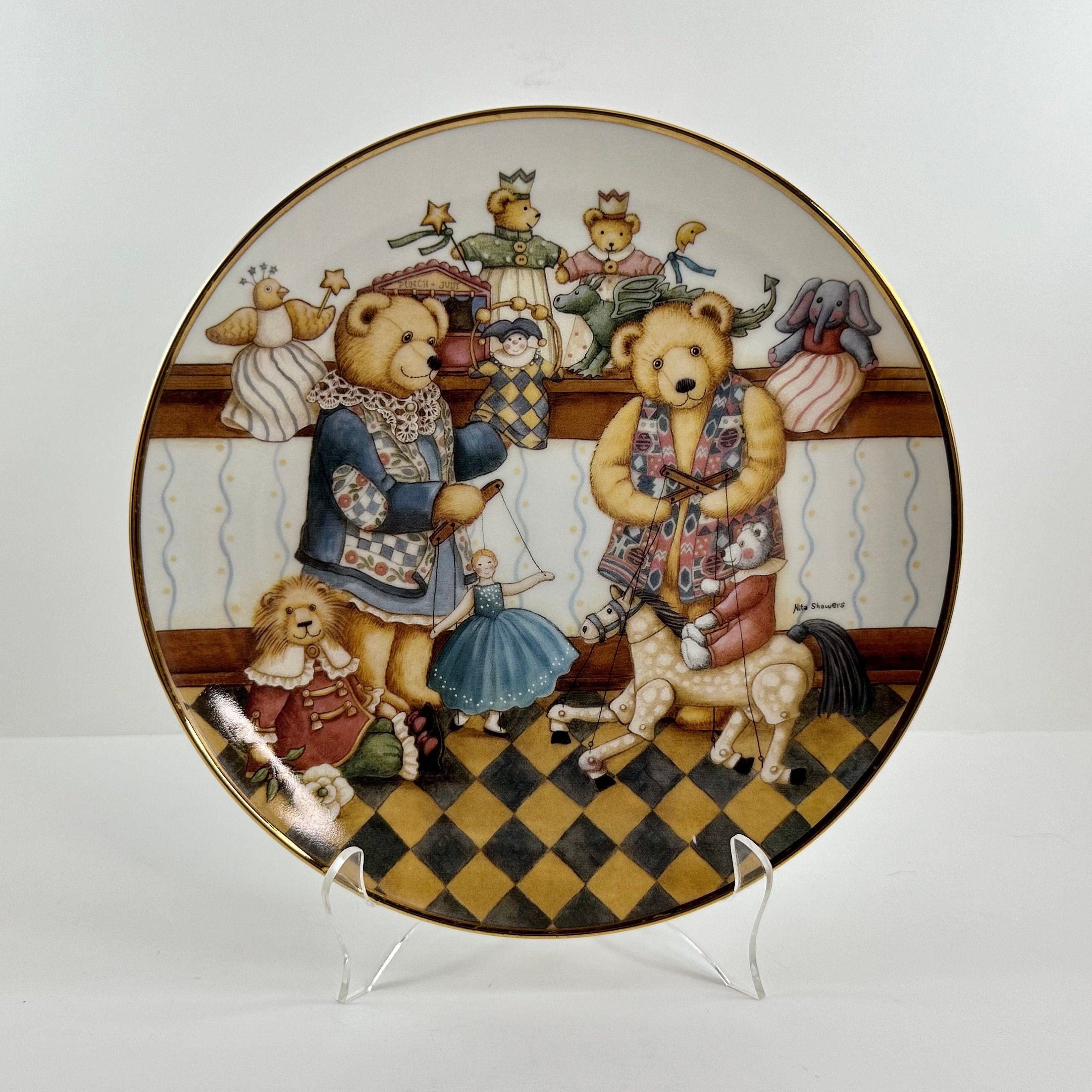 Franklin Mint Teddy Bear Plate Collection - Etsy