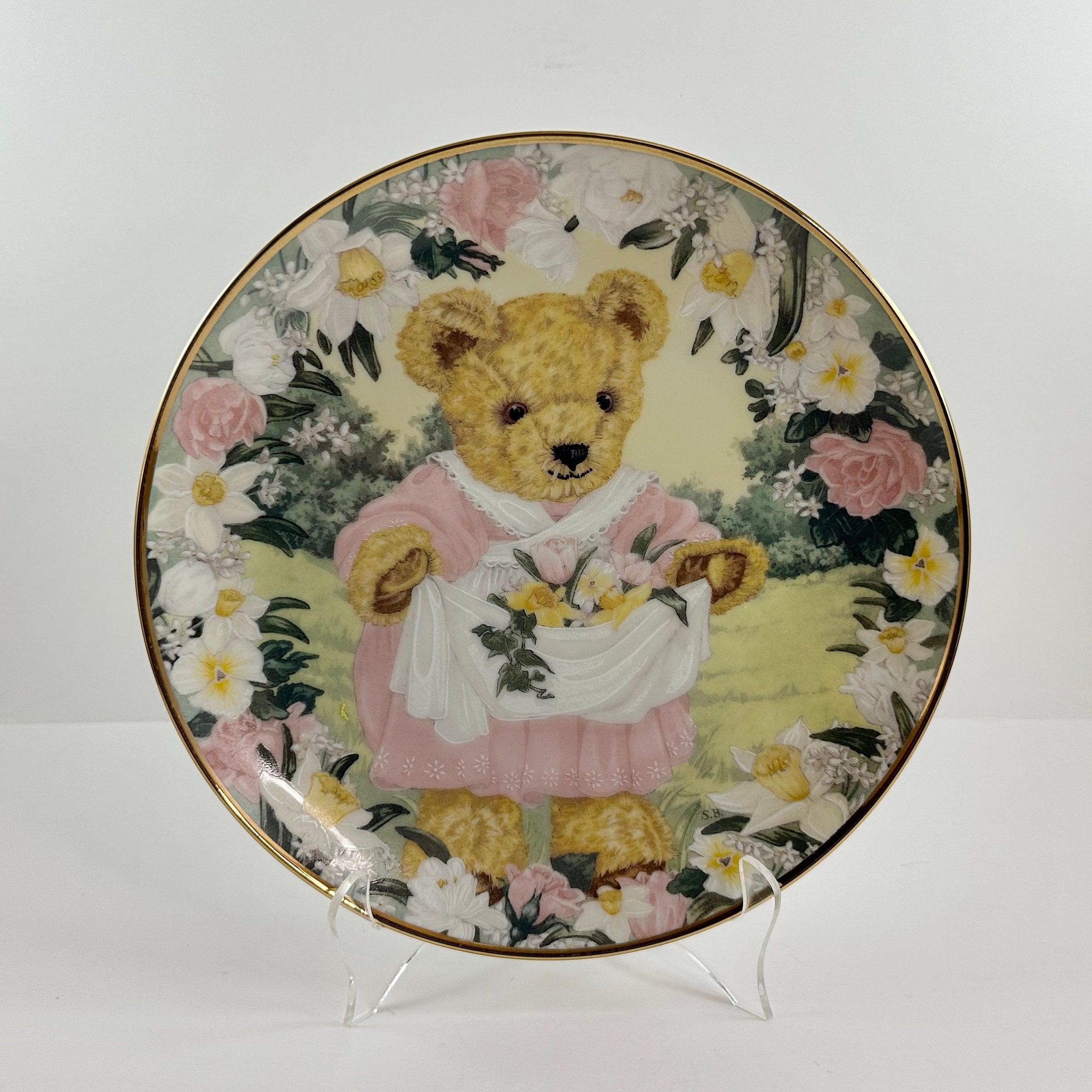 Franklin Mint テディベア 絵皿 4枚セット コレクションプレート