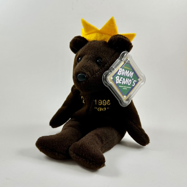 Vintage 1998 Salvino's Bamm Beano's - Sammy Sosa #21 Plush Bear - Free Shipping