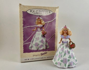 Vintage 1995 Hallmark Keepsake Easter Ornament - 1st in Springtime Barbie Collector Series - Easter Collection - Free Shipping
