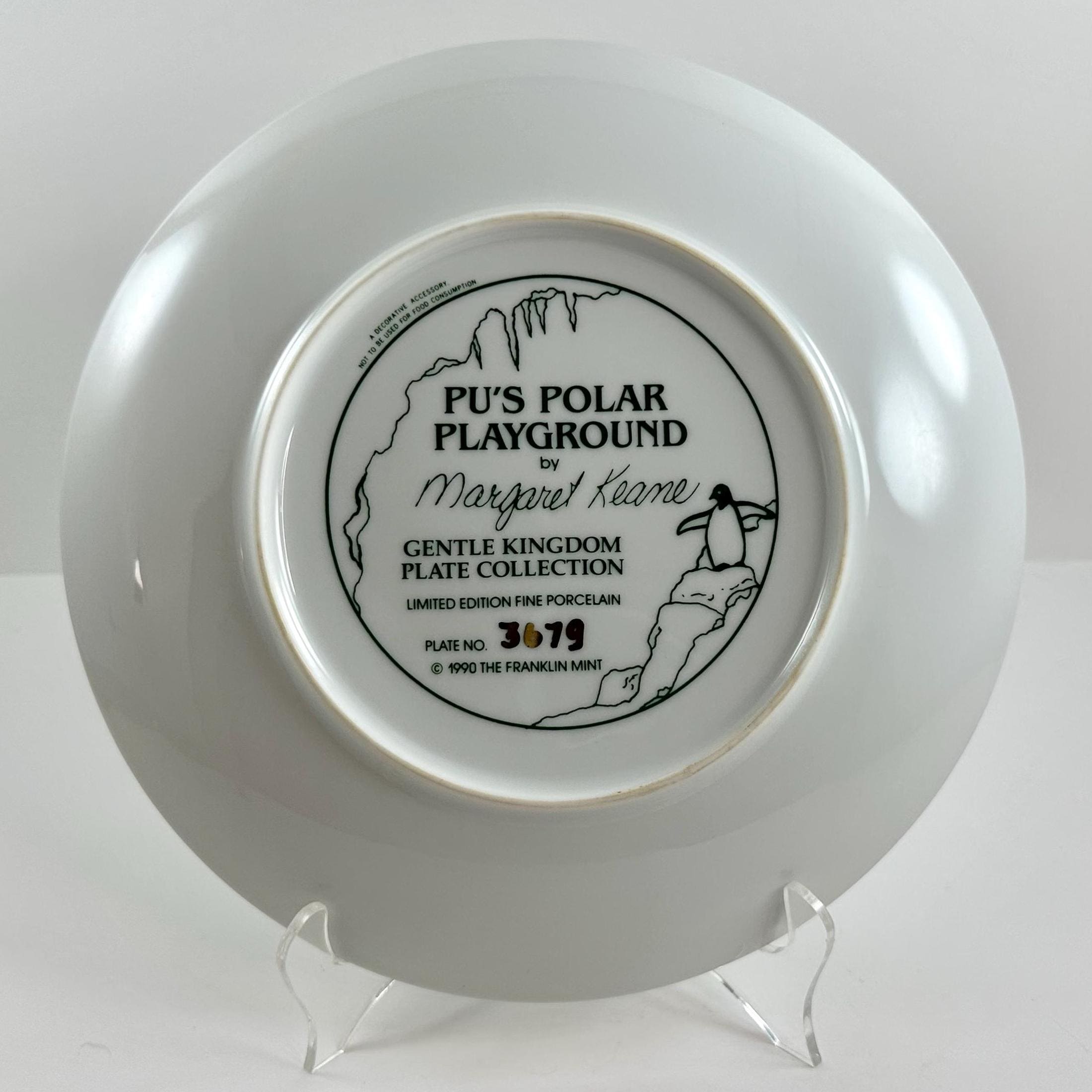 Margaret Keane Collectible Plate: Pu's Polar Playground, Franklin