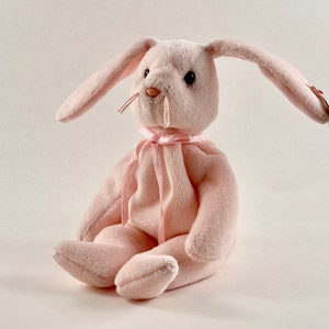 Vintage 1996 TY Beanie Baby: Hoppity Bunny Rabbit, 6th Gen Tush Tag