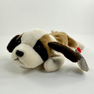Vintage 1996 TY Beanie Babies Collection - Bernie the St Bernard Dog Style 4109 3rd Generation Tush Tag/4th Generation Hang Tag - Free Ship