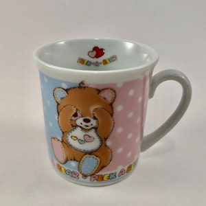 Vintage 1984 Morgan Inc Enesco Imports Corp - Critter Sitters Miniature Collectible Mug - Peek A Bear