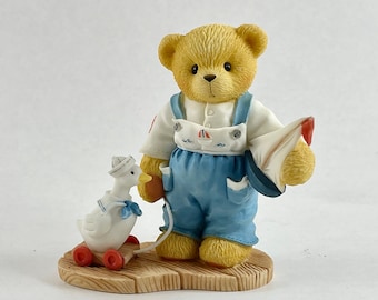 Cherished Teddies Figurine: Alex with Sailboat, Enesco 1998