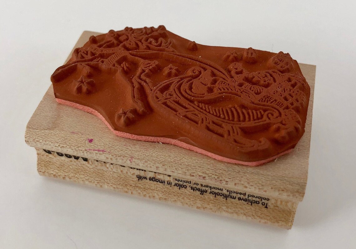 Vintage 1990s Rubber Stampede Berkeley CA Santa With Etsy