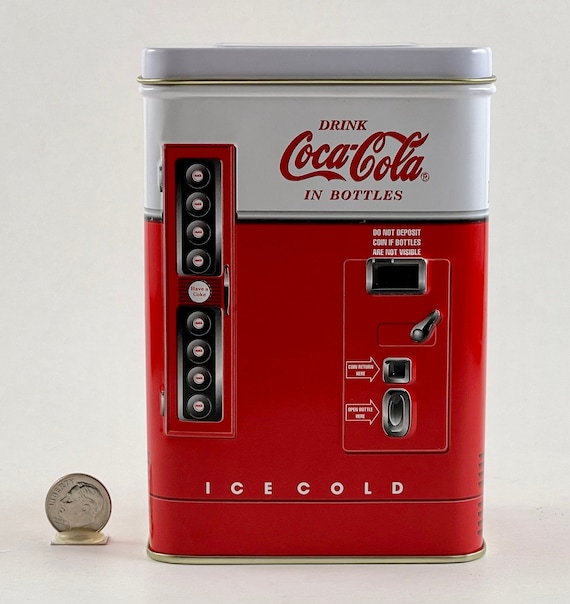 Vintage 1996 Coca-cola Vending Machine Decorative Tin - Etsy