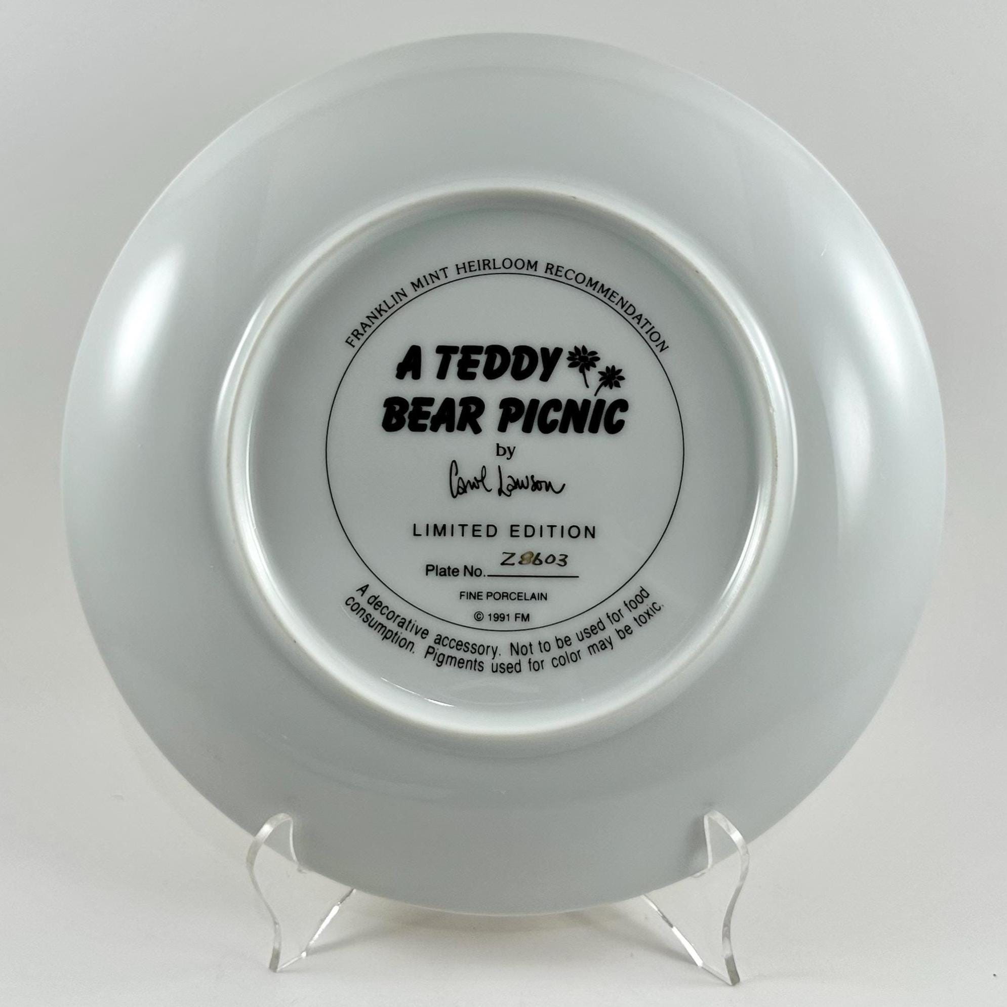 Vintage 1991 the Franklin Mint - Heirloom Recommendation - A Teddy