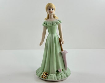 Vintage Copyright 1981 Enesco Corporation - Growing Up Birthday Girls - Fifteen-Years-Old Year Birthday Figurine - Free Shipping