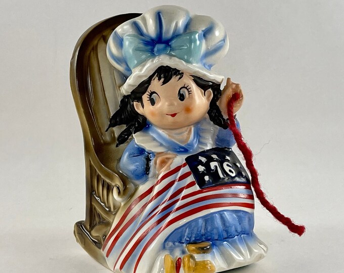 Vintage 1970s Fred Roberts Co - Betsy Ross Rocking Chair Music Box ...