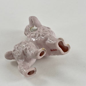 Vintage 1950s Pink Porcelain Poodle Dog Figurine Free Shipping image 7