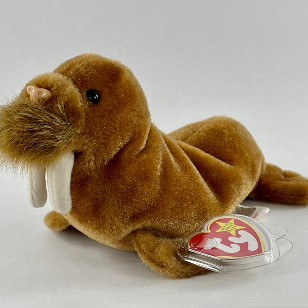 Vintage Copyright 1999 TY Beanie Babies Collection - Paul the Walrus Style 4248 - 7th Generation Tush Tag/5th Generation Hang Tag