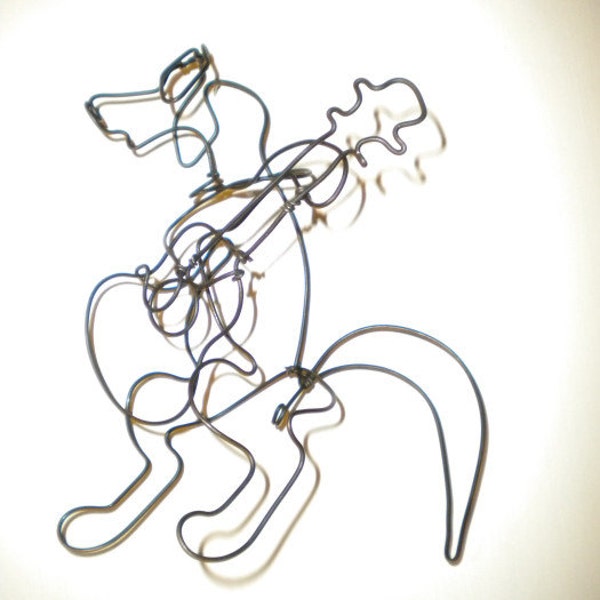 Wire Sculpture Guitar Etsy