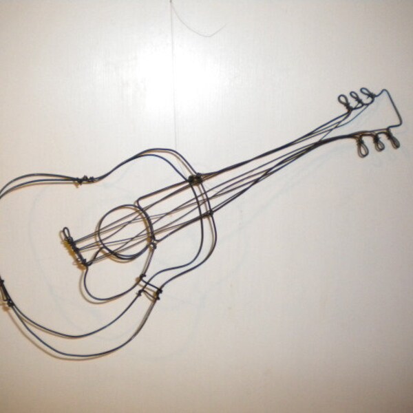 Wire Sculpture Guitar Etsy
