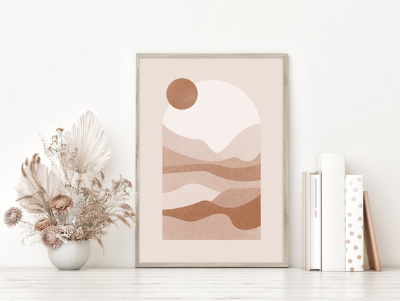 Moroccan Desert Print, Boho Archway Wall Art, Printable Neutral Poster, Instant Download Artwork