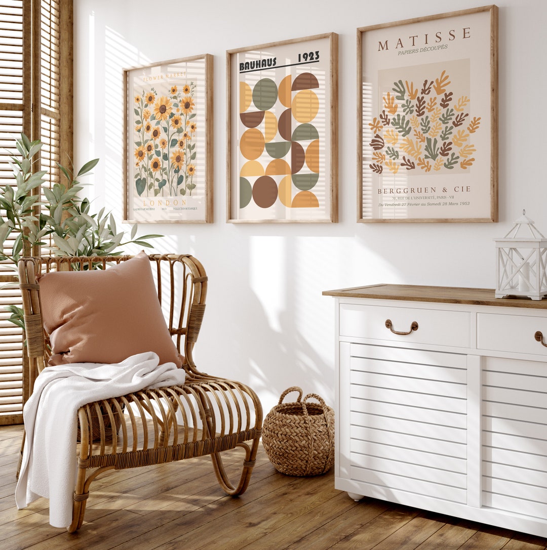 Printable Wall Art Set of 3, Matisse Print, Flower Market Poster ...